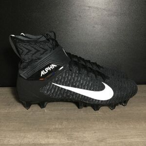 Nike Alpha Menace Elite 2 Flyknit Football Cleats Black White AO3374-001 Men's